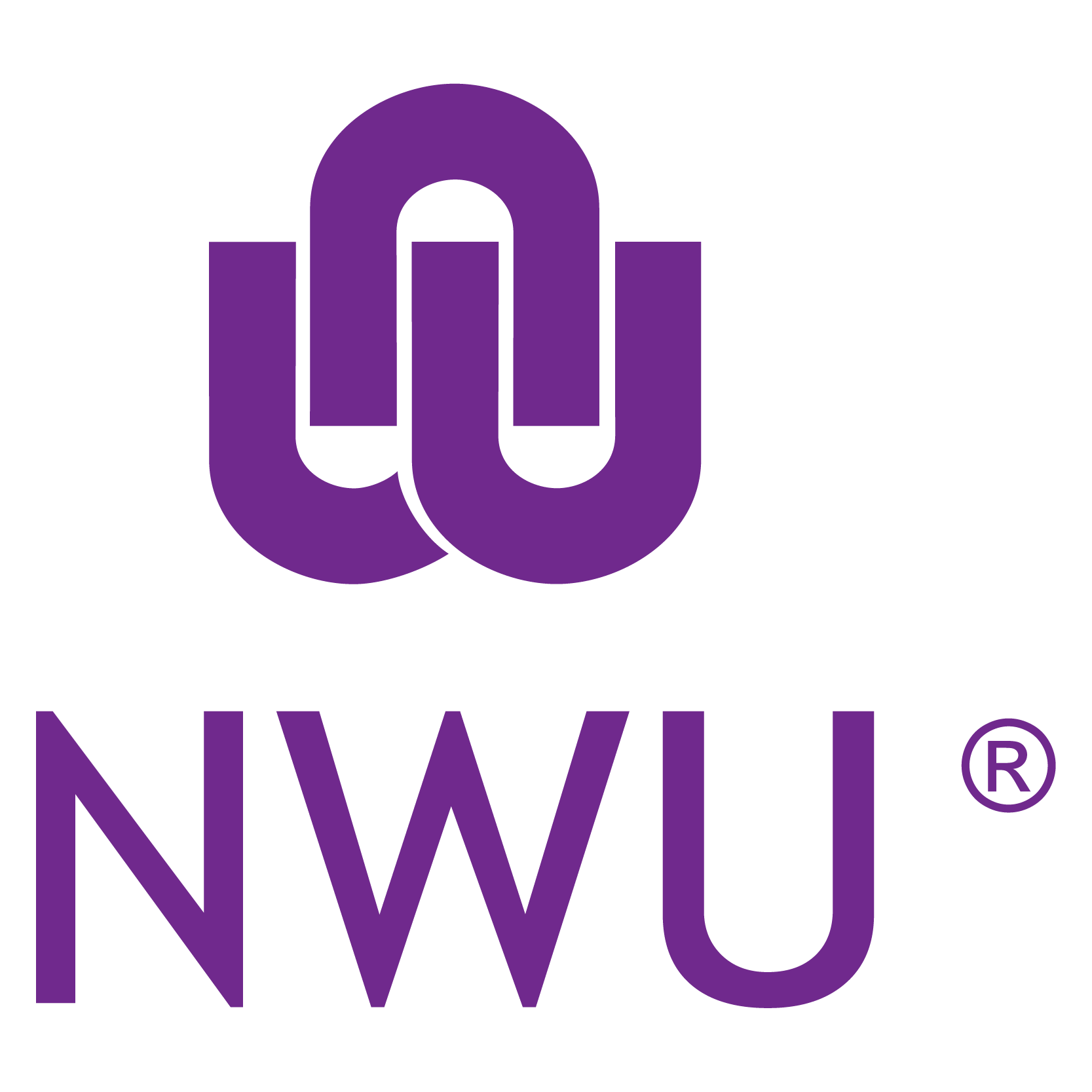 NWU Stacked Logo Purple Digital